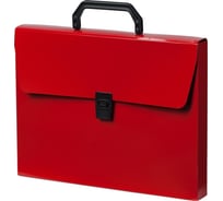 Портфель БЮРОКРАТ DeLuxe DLPP01RED 1 отделение, A4, пластик 0.7 мм, красный, 14 шт 1135776