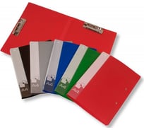 Папка БЮРОКРАТ с боковым зажимом, верхним зажимом, A4/A3, пластик 0.7 мм, торцевой кармам, с бумажной вставкой, ассорти, 24 шт 816845