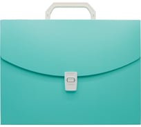 Портфель БЮРОКРАТ Pastel PASTPP01GRN 1 отделение, A4, пластик 0.7 мм, мятный, 14 шт 1604891