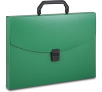 Портфель БЮРОКРАТ BPP01GRN 1 отделение, A4, пластик 0.7 мм, зеленый, 14 шт 816263