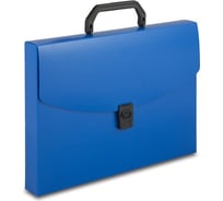 Портфель БЮРОКРАТ BPP01BLUE 1 отделение, A4, пластик 0.7 мм, синий, 14 шт 816261