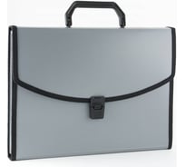 Портфель БЮРОКРАТ BPP6LGREY 6 отделений, A4, с окантовкой, пластик 0.7 мм, серый, 16 шт 876035