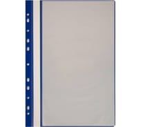 Папка-скоросшиватель БЮРОКРАТ PS10BLUE A4, 10 вкладышей, боковая перфорация, пластик, синий 854140