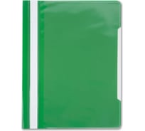 Папка-скоросшиватель БЮРОКРАТ A4, прозрачный верхний лист, карман на лицевой стороне, пластик, зеленый, 0.12 мм 816315