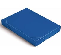 Папка-короб БЮРОКРАТ BA40/07BLUE на резинке, пластик, 0.7 мм, корешок 40 мм, A4, синий 816206