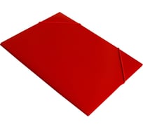 Папка БЮРОКРАТ на резинке, A4, пластик, корешок 30 мм, 0.5 мм, красный 816782