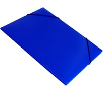 Папка БЮРОКРАТ на резинке, A4, пластик, корешок 30 мм, 0.5 мм, синий 816779