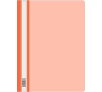Папка-скоросшиватель БЮРОКРАТ Double Neon A4, прозрачный верхний лист, пластик, оранжевый 1481485