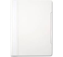 Папка-скоросшиватель БЮРОКРАТ PS20WH A4, прозрачный верхний лист, пластик, белый 816309