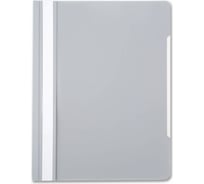 Папка-скоросшиватель БЮРОКРАТ PS20GREY A4, прозрачный верхний лист, пластик, серый 816298