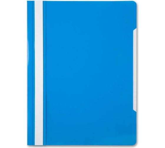 Папка-скоросшиватель БЮРОКРАТ PS20BLUE A4, прозрачный верхний лист, пластик, синий 816295