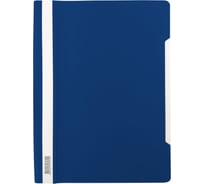 Папка-скоросшиватель БЮРОКРАТ Люкс A4, прозрачный верхний лист, пластик, синий, 0.14/0.18 мм 346220