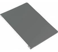 Папка БЮРОКРАТ с металлическим пружиной скоросшивателем, A4, пластик, 0.5 мм, торцевая наклейка, серый 816843