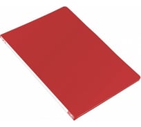 Папка БЮРОКРАТ PZ05PRED с металлическим пружинным скоросшивателем, A4, пластик 0.5 мм, торцевая наклейка, красный 816844