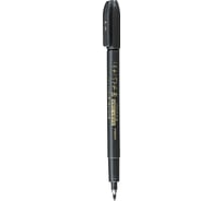 Капиллярная ручка ZEBRA brush pen 56980 корпус серый, чернила черные, игловидный пишущий наконечник 10 шт 1583024