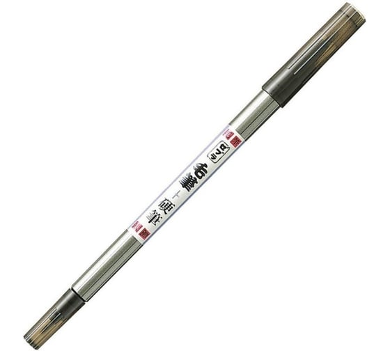 Капиллярная ручка ZEBRA brush pen 56610 корпус серебристый, чернила синие, двойной пишущий наконечник 1583026 1