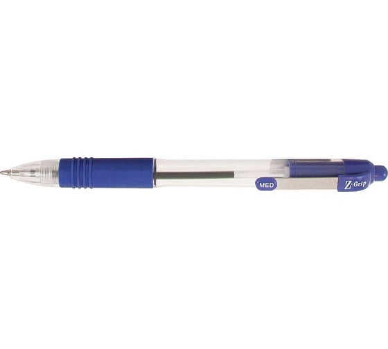 Шариковая ручка ZEBRA Z-Grip 22220 корпус синий, d 1 мм, чернила синие, сменный стержень, линия 0.8 мм 12 шт 437218 1