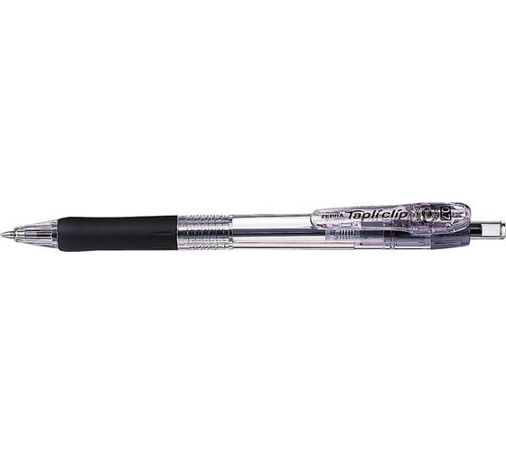 Шариковая ручка ZEBRA Tapli Clip 37011-10 корпус черный, d 0.7 мм, чернила черные, резиновая манжета 10 шт 1582785