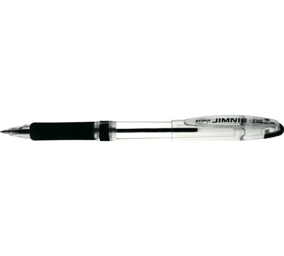 Шариковая ручка ZEBRA Jimnie 10111 d 0.7 мм, чернила черные, сменный стержень, линия 0.5 мм, резиновая манжетка 12 шт 829325