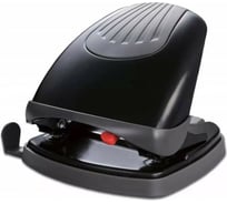 Дырокол KW-TRIO Lever-Tech Effortless 96Z8BLCK 30 листов металл черный 2 отверстия с линейкой 811682