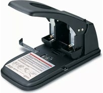 Дырокол KW-TRIO 938 100 листов металл черный 2 отверстия с линейкой 811653