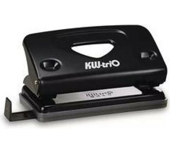 Дырокол KW-TRIO Classic Medium 942BLCK 16 листов металл ассорти 2 отверстия с линейкой 811660