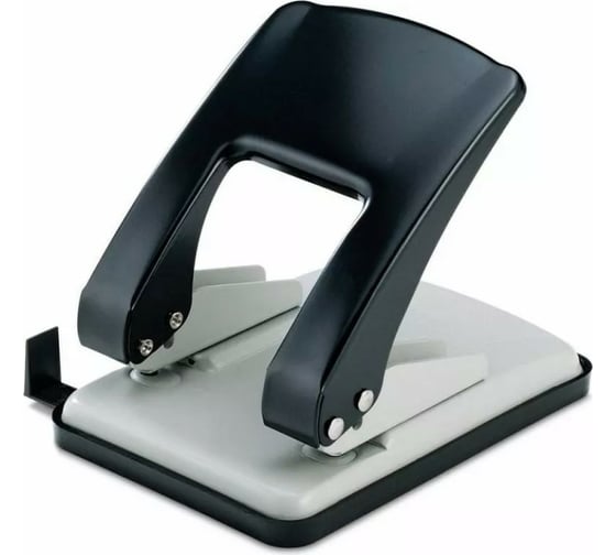Дырокол KW-TRIO Stylish Heavy Duty 976GR/BLCK 40 листов металл черный 2 отверстия с линейкой 811688
