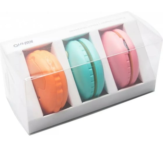 Настольный набор KW-TRIO Macaron 6351 3 предмета пластик ассорти 1174953