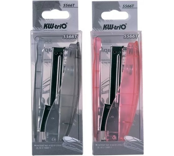 Степлер KW-TRIO Half-strip Pollex 5566 20 листов встроенный антистеплер ассорти 105 скоб 812336