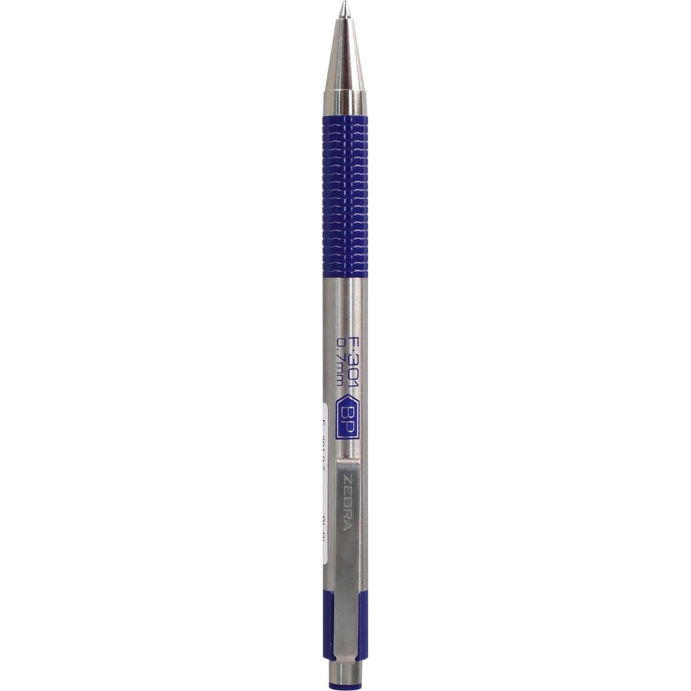 Шариковая ручка ZEBRA F-301 EF301BL автоматическая, корпус синий, d 0.7 ...