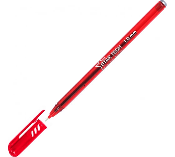 Шариковая ручка Pensan Star Tech 2260/12RED корпус красный, d 1 мм, чернила красные, 1 стержень, линия 0.8 мм, 12 шт в упаковке 1481857
