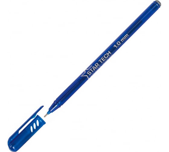 Шариковая ручка Pensan Star Tech 2260/12BLUE корпус синий, d 1 мм, чернила синие, 1 стержень, линия 0.8, 12 шт в упаковке 1481850