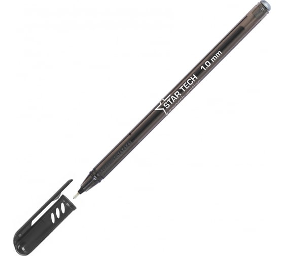 Шариковая ручка Pensan Star Tech 2260/12BLACK корпус черный, d 1 мм, чернила черные, 1 стержень, линия 0.8 мм, 12 шт в упаковке 1481854