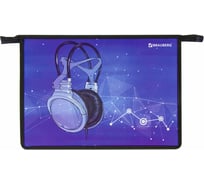 Папка для тетрадей BRAUBERG Мелодия А4, 1 отделение, молния сверху 228132