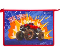 Папка для тетрадей BRAUBERG Бигфут А4, 1 отделение, молния сверху 228130