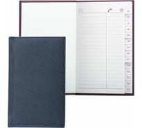 Телефонная книжка BRAUBERG Favorite 80х130 мм, А7, под классическую кожу, 56л, темно-синяя 123510