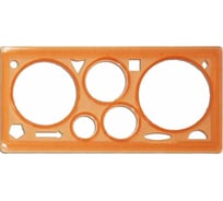 Пластиковая линейка-спирограф Alingar 20 см, ассорти AL2802