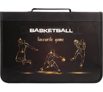 Папка для труда BRAUBERG Basketball А4, с ручкой,1 отделение, органайзер, молния вокруг 270344