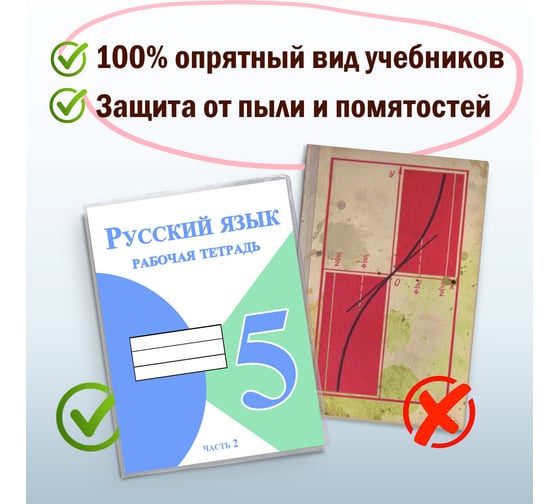Обложки для учебников и тетрадей, контурных карт, атласов ПИФАГОР ПВХ А4, комплект 5 шт, прозрачные, 120 мкм, 302 х440 мм 224845