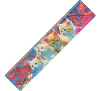 Линейка BRAUBERG 3D 20 см, объемная, котята, европодвес 210570