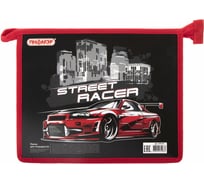 Папка для тетрадей ПИФАГОР Streetracer А5, 1 отделение, пластик, молния сверху 270135