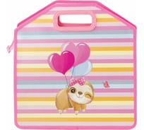 Папка ЮНЛАНДИЯ Baby Sloth с ручками 1 отделение, 35x34x13 см, молния сверху 270347
