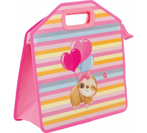 Папка ЮНЛАНДИЯ Baby Sloth с ручками 1 отделение, 35x34x13 см, молния сверху 270347