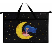 Папка для рисунков и чертежей BRAUBERG Night с ручками, А3, пластик, молния сверху 270148