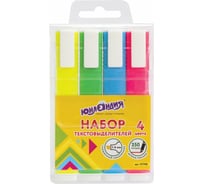 Набор текстовыделителей ЮНЛАНДИЯ COLORSTAR 4 шт, ассорти, линия 1-4 мм 151708
