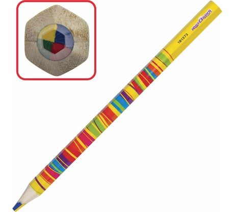 Карандаш ЮНЛАНДИЯ MAGIC с многоцветным грифелем, 1 шт, утолщенный, заточенный 181373