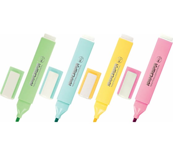 Набор текстовыделителей ЮНЛАНДИЯ COLORSTAR PASTEL 4 шт, ассорти, линия 1-4 мм 151716
