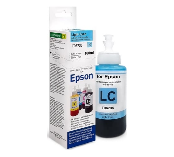 Чернила РЕВКОЛ Epson серия L Dye оригинальная упаковка, комплект 6 цветов, 100 мл 128934