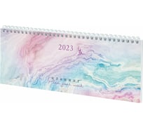 Датированный планинг Staff Marble на 2023 112x285 мм, гребень, картонная обложка, 64 листа 114204