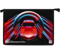 Папка для тетрадей ЮНЛАНДИЯ Red car А4, 1 отделение, картон/пластик, конгрев, на молнии 270862